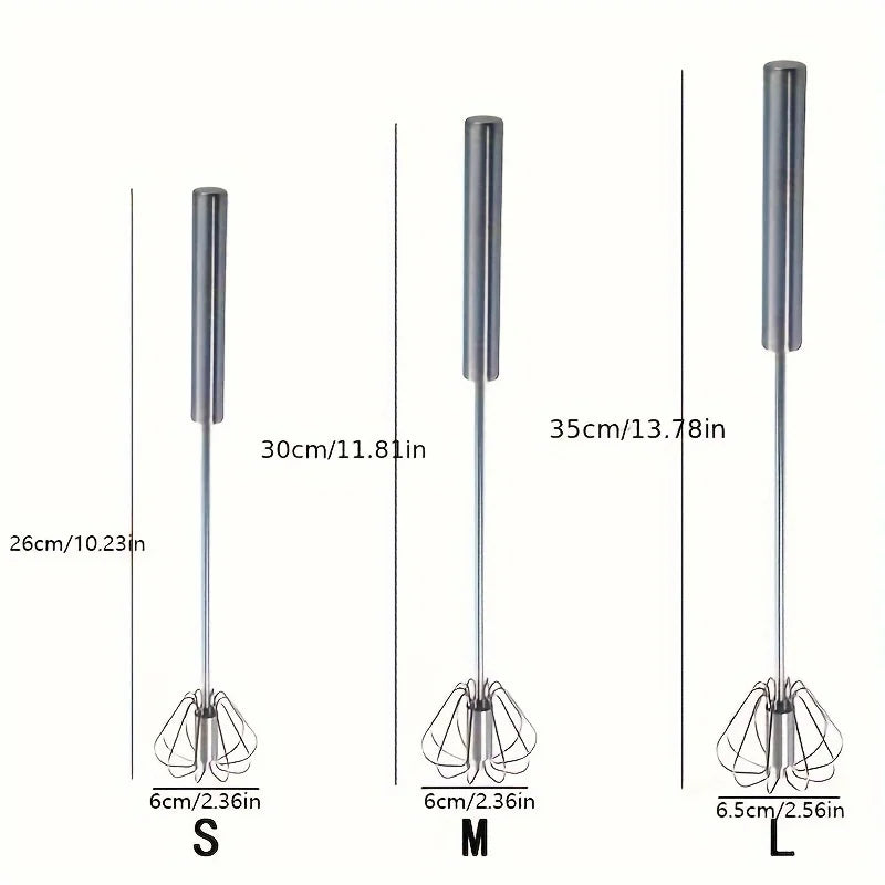 Batteur à œufs semi‑automatique inox
