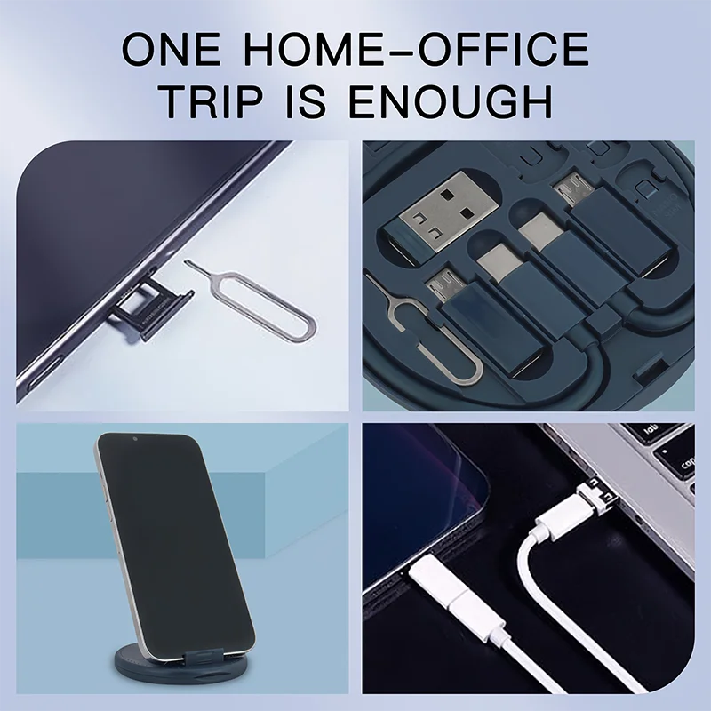 Kit adaptateur charge multi‑USB 60 W – USB‑C, USB‑A & Micro‑USB