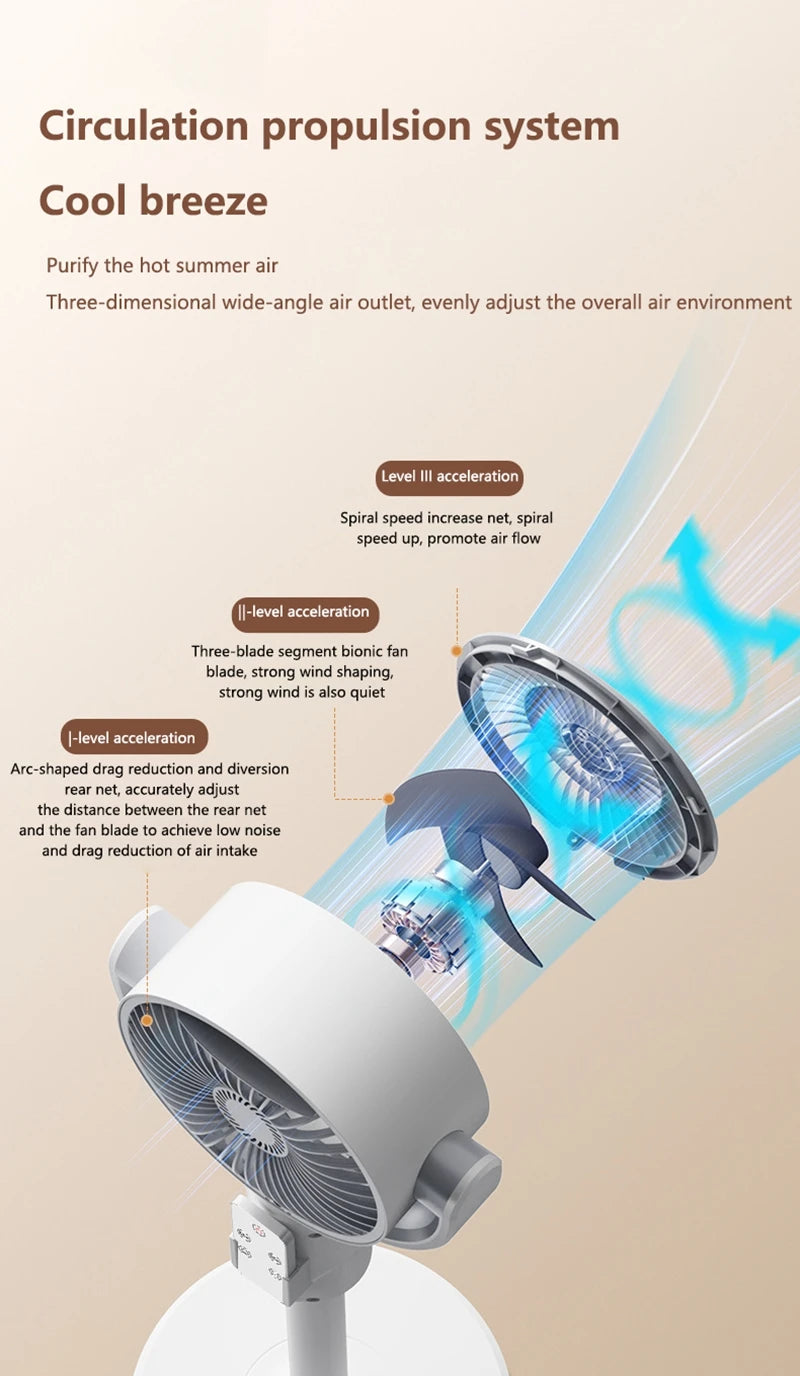 Xiaomi bureau sol à ventilateur avec télécommande rétractable Intelligent silencieux ventilateur électrique bureau à domicile ventilateur de Circulation d'air nouveau