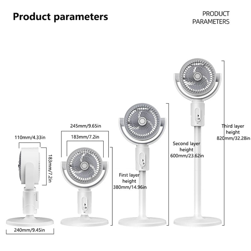 Xiaomi bureau sol à ventilateur avec télécommande rétractable Intelligent silencieux ventilateur électrique bureau à domicile ventilateur de Circulation d'air nouveau