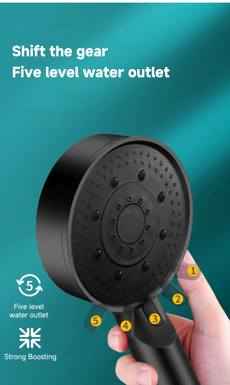 Tête de douche multifonction 6 modes – effet massage boost