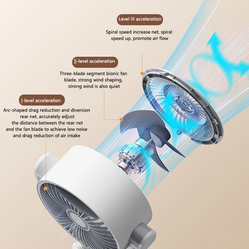 Xiaomi bureau sol à ventilateur avec télécommande rétractable Intelligent silencieux ventilateur électrique bureau à domicile ventilateur de Circulation d'air nouveau