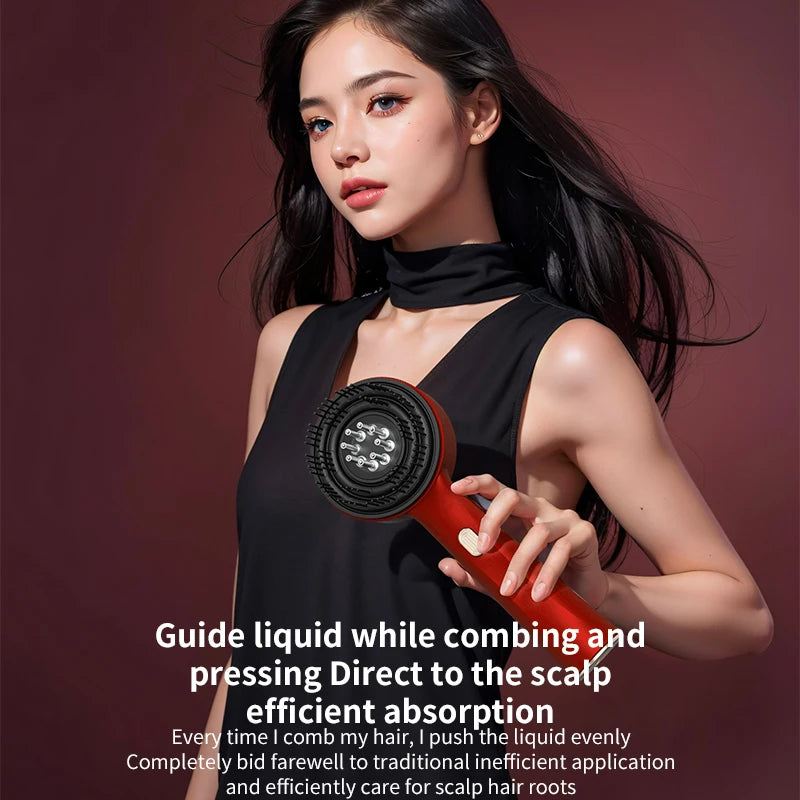 Brosse électrique infra‑rouge multi‑thérapie – croissance & massage