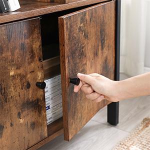 VASAGLE bibliothèque industrielle 5 niveaux – acier & bois 74×30×154,5 cm